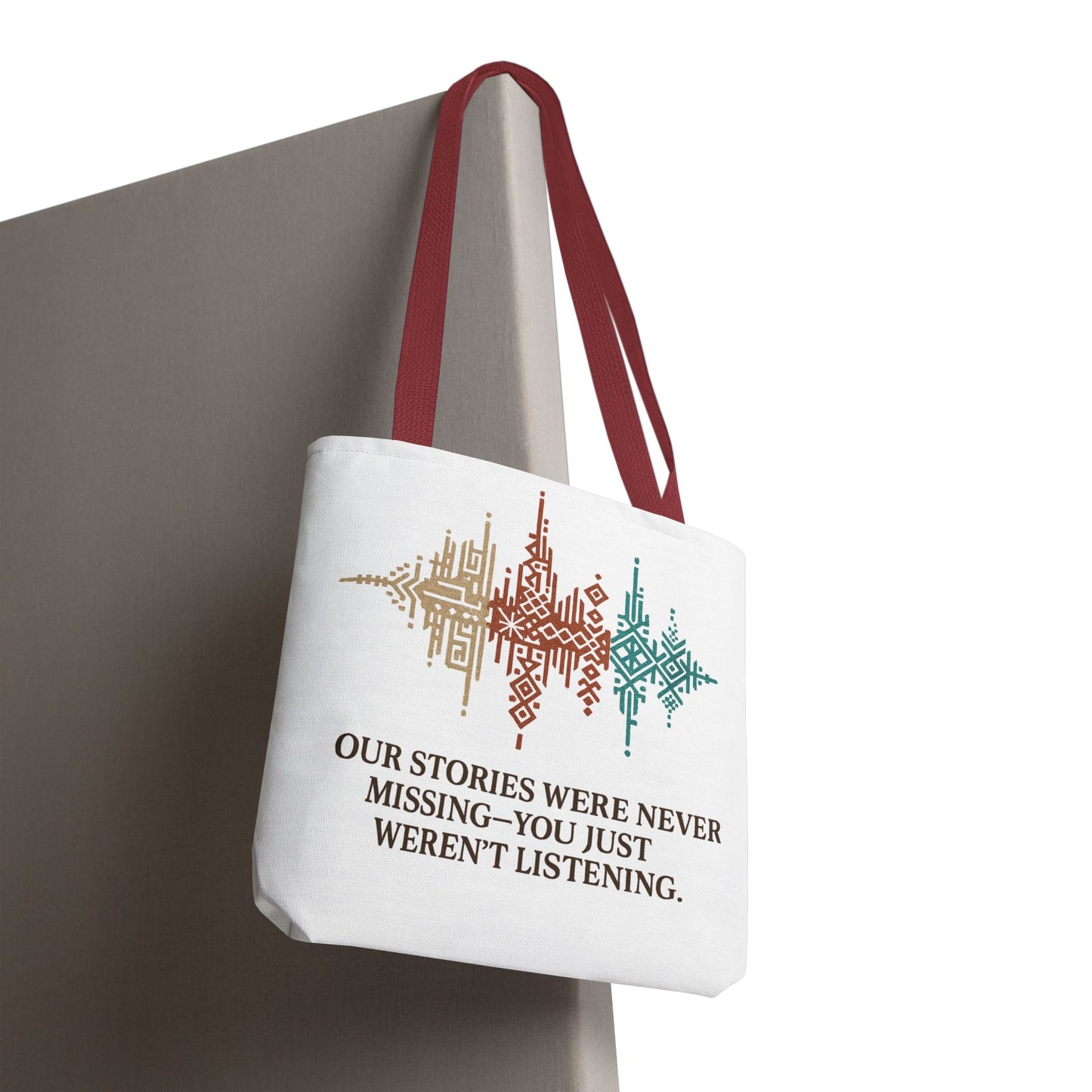 “Our Stories Were Never Missing” – Heritage Pattern Tote