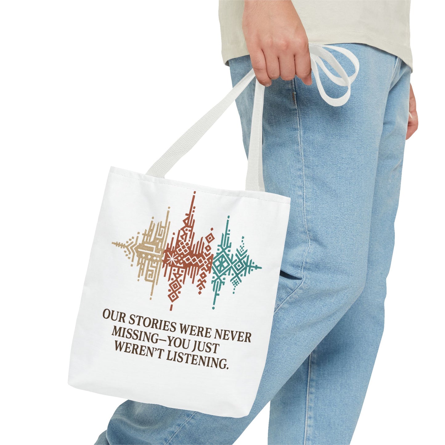 “Our Stories Were Never Missing” – Heritage Pattern Tote