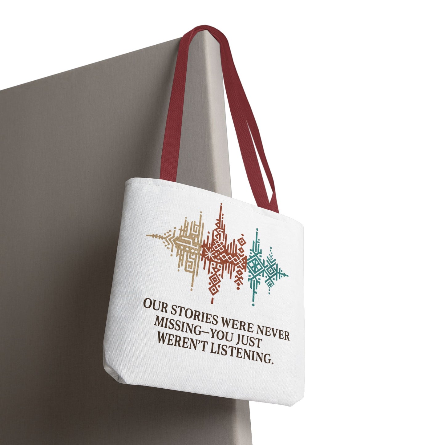 “Our Stories Were Never Missing” – Heritage Pattern Tote