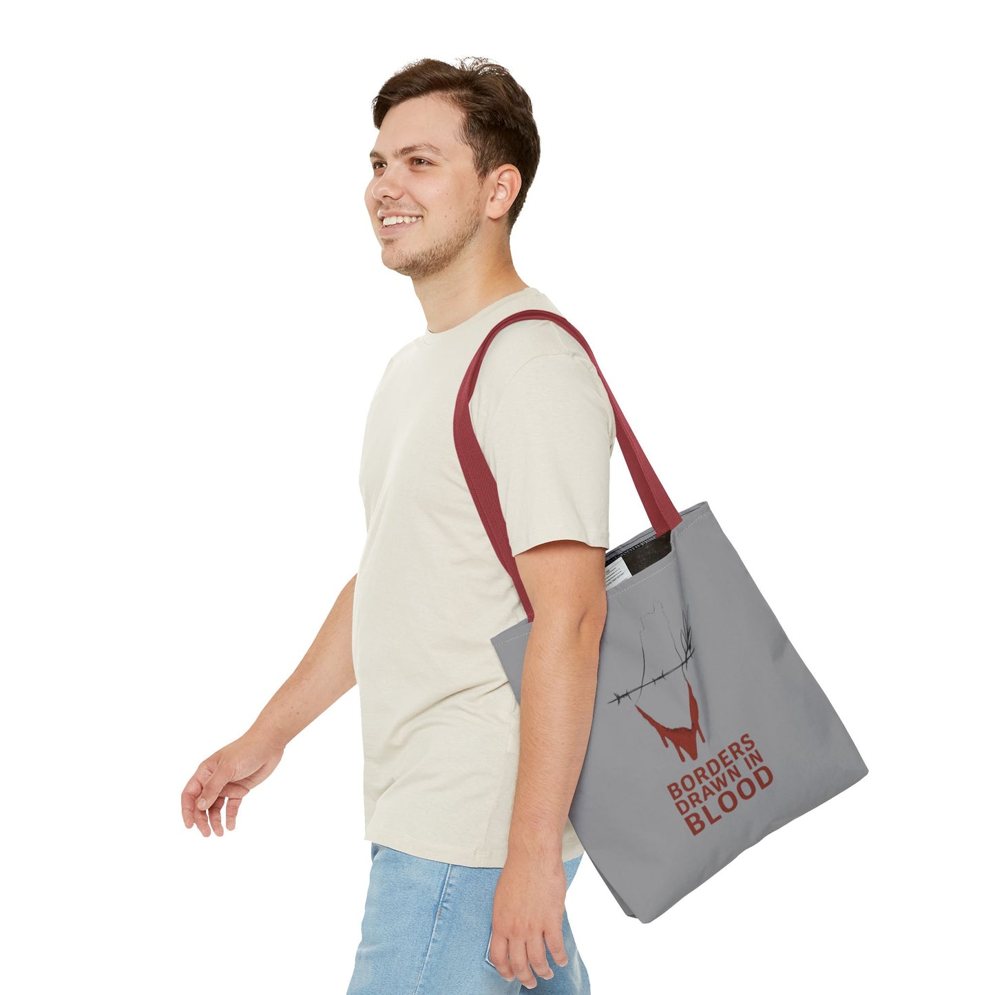 Borders Drawn in Blood – Gaza Resistance Tote Bag