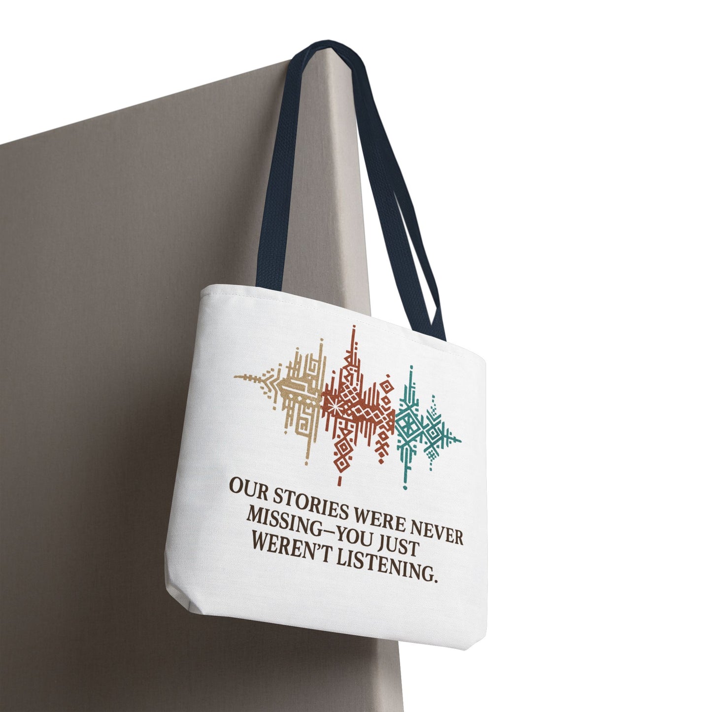 “Our Stories Were Never Missing” – Heritage Pattern Tote