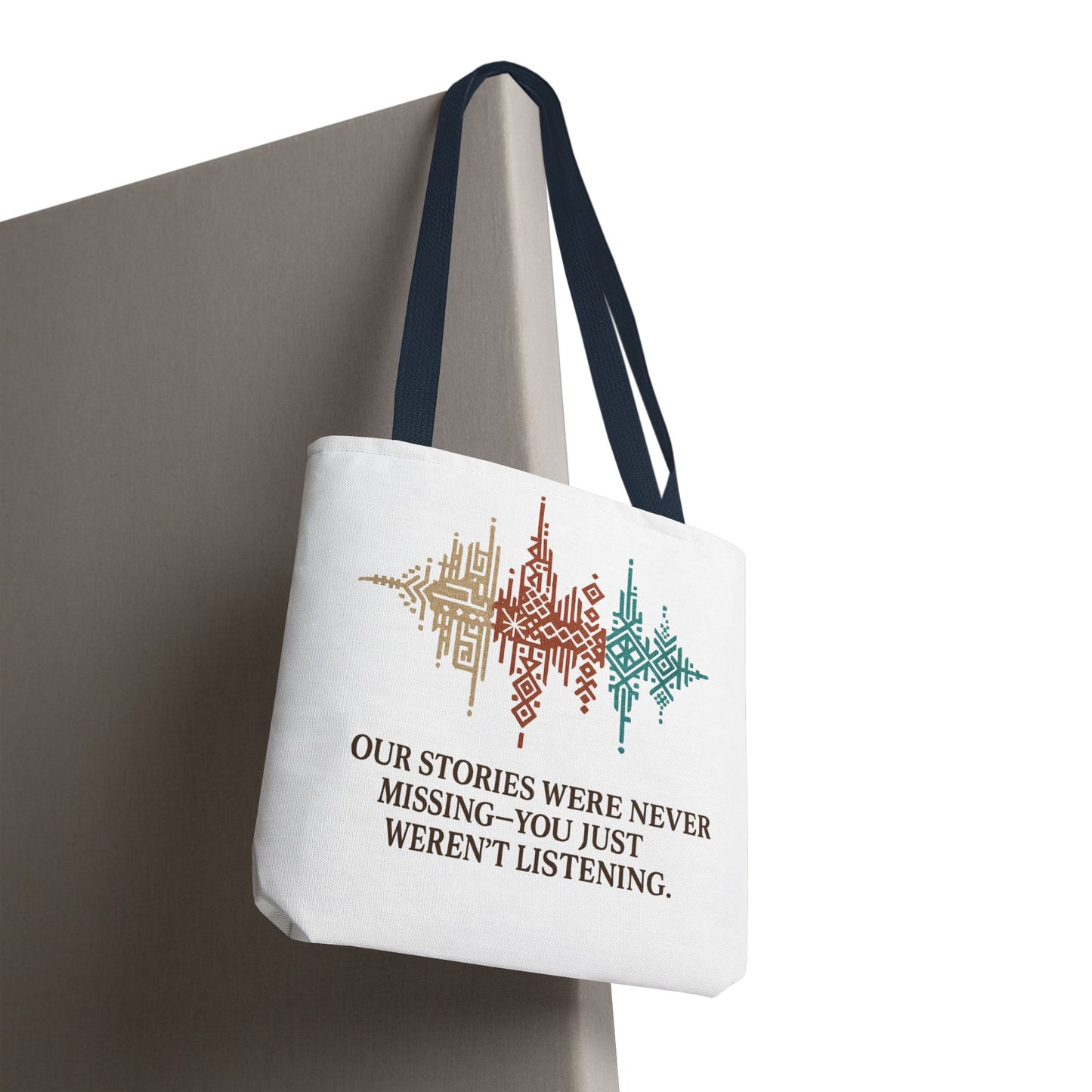 “Our Stories Were Never Missing” – Heritage Pattern Tote