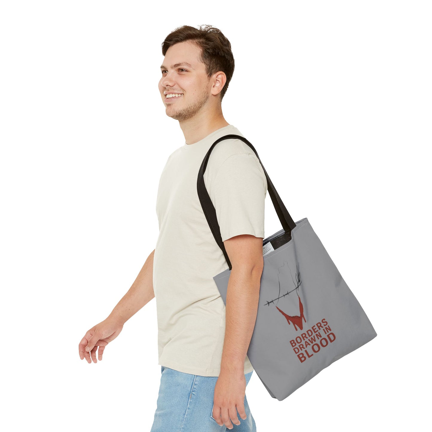 Borders Drawn in Blood – Gaza Resistance Tote Bag
