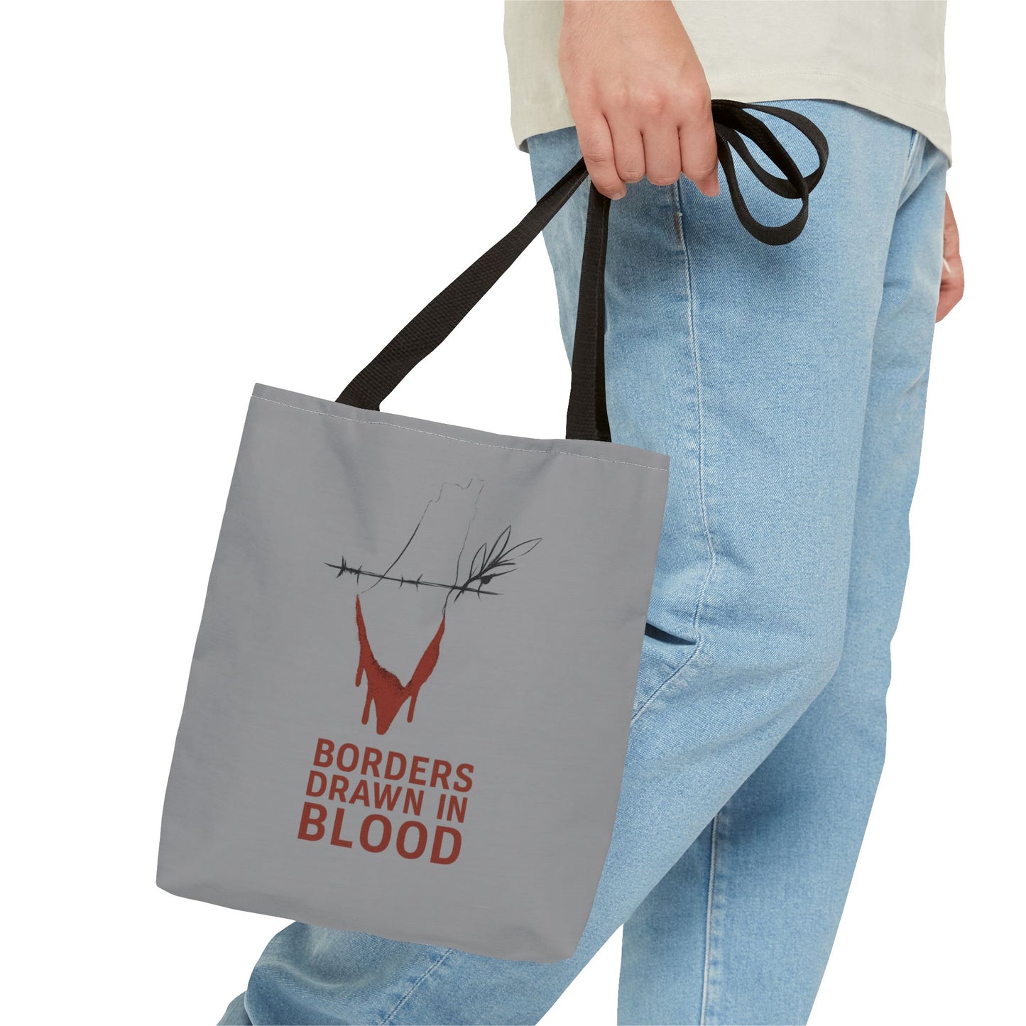 Borders Drawn in Blood – Gaza Resistance Tote Bag