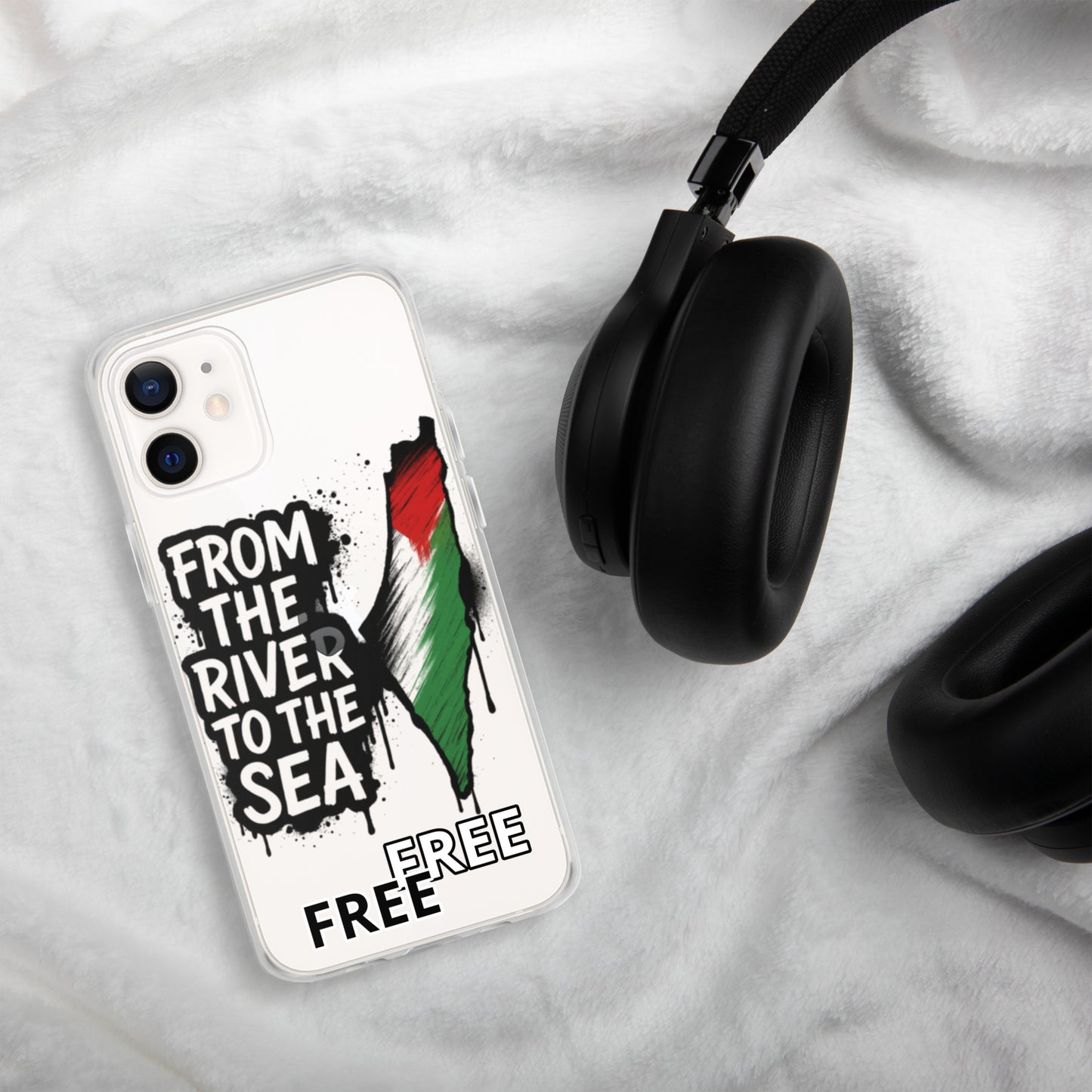 rom the River to the Sea | Transparent iPhone® Case | Palestine Protest Case | Activist Phone Cover