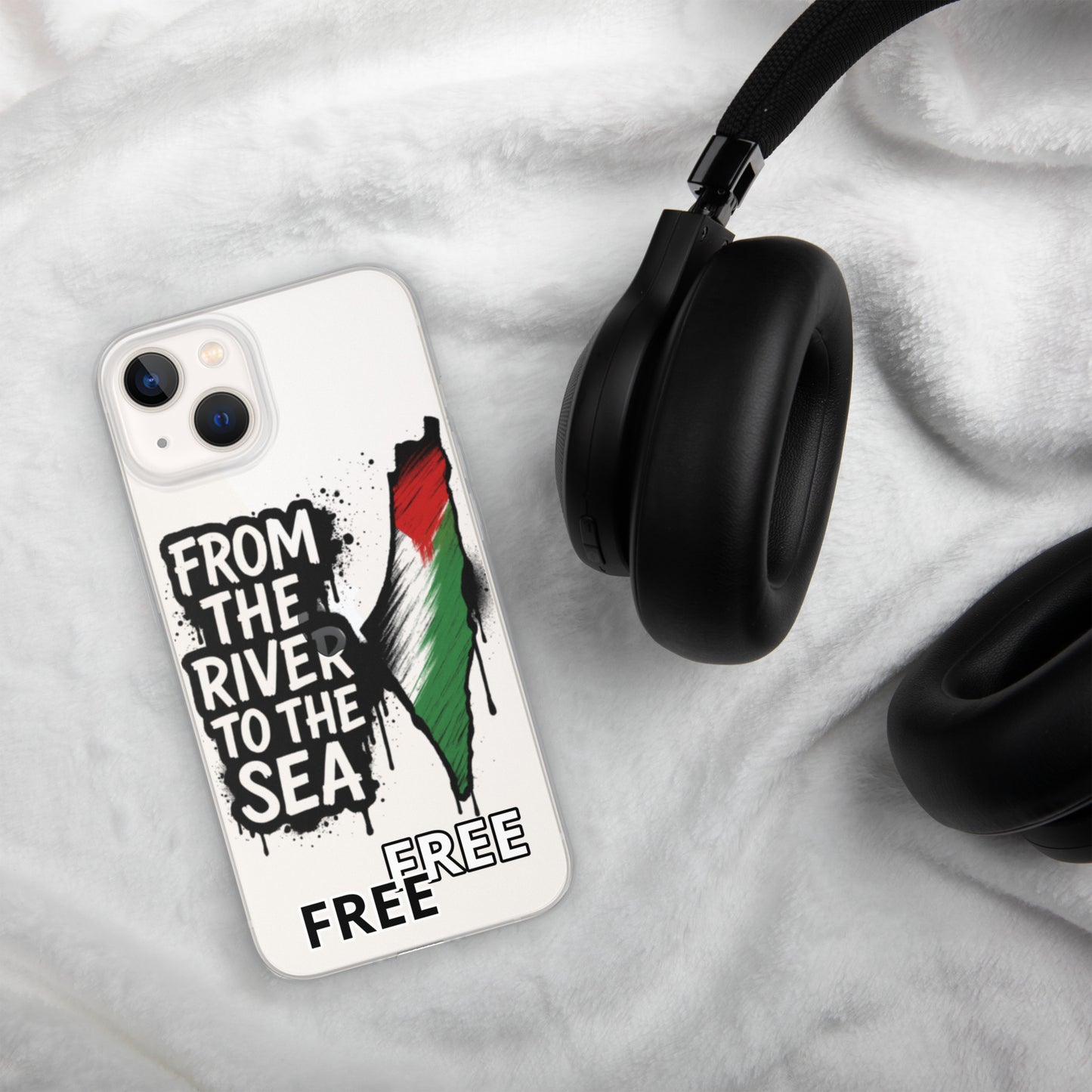 rom the River to the Sea | Transparent iPhone® Case | Palestine Protest Case | Activist Phone Cover