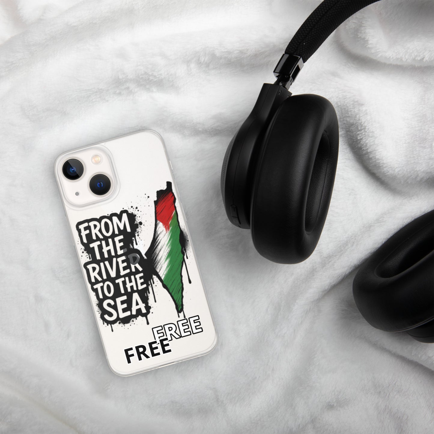 rom the River to the Sea | Transparent iPhone® Case | Palestine Protest Case | Activist Phone Cover