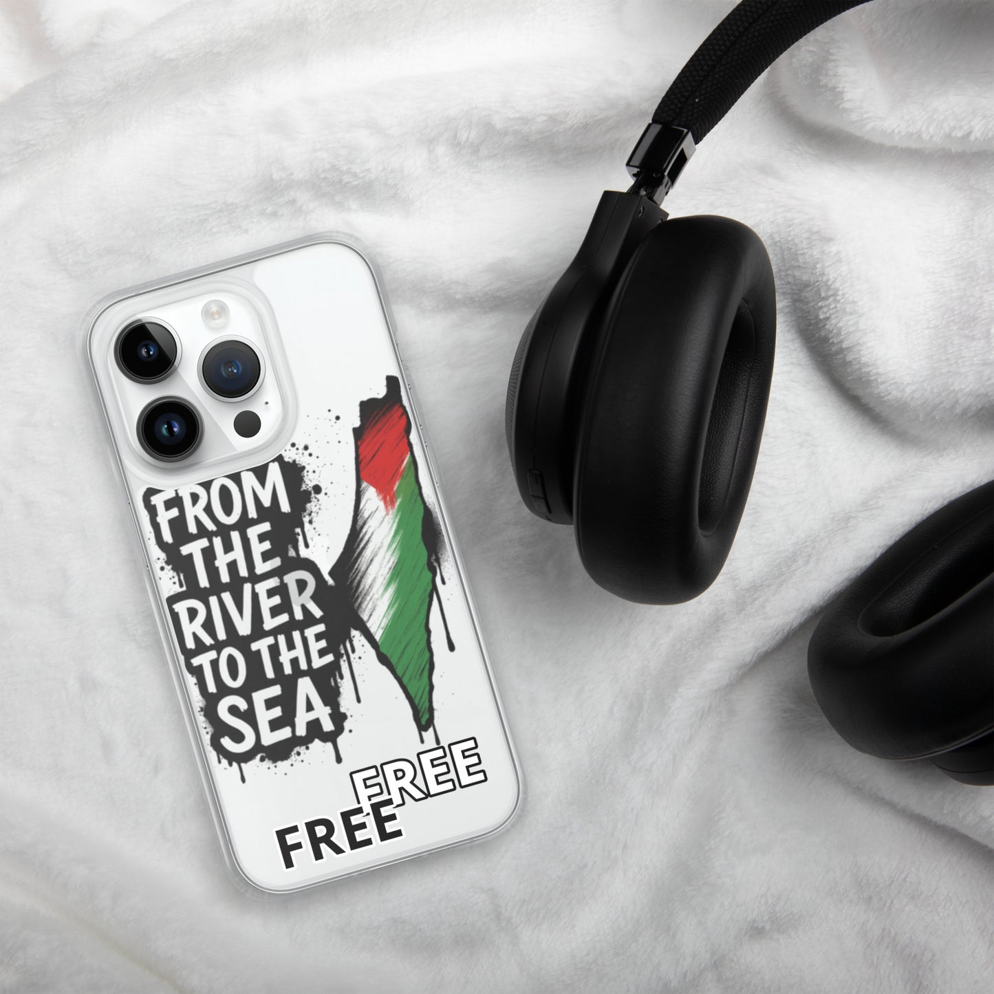 rom the River to the Sea | Transparent iPhone® Case | Palestine Protest Case | Activist Phone Cover