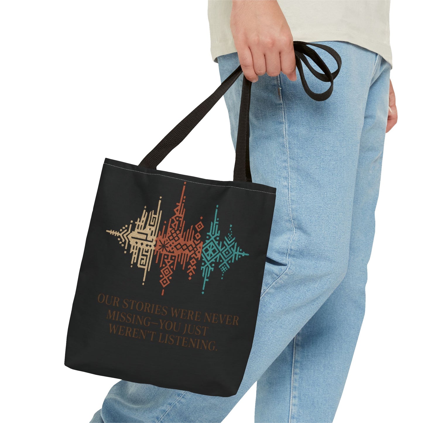“Our Stories Were Never Missing” – Heritage Pattern Tote