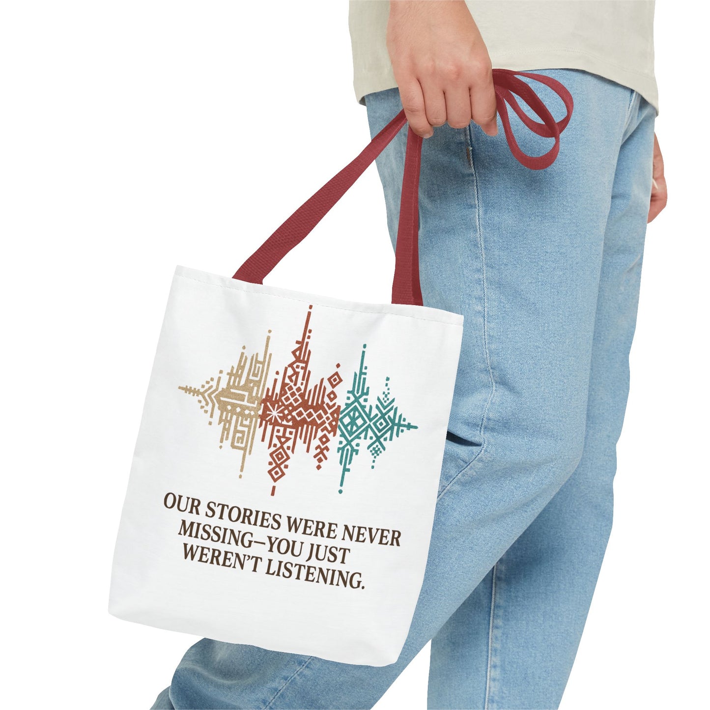 “Our Stories Were Never Missing” – Heritage Pattern Tote