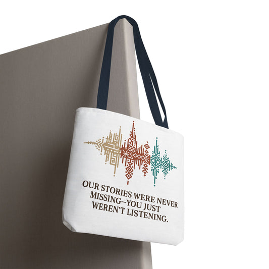 “Our Stories Were Never Missing” – Heritage Pattern Tote