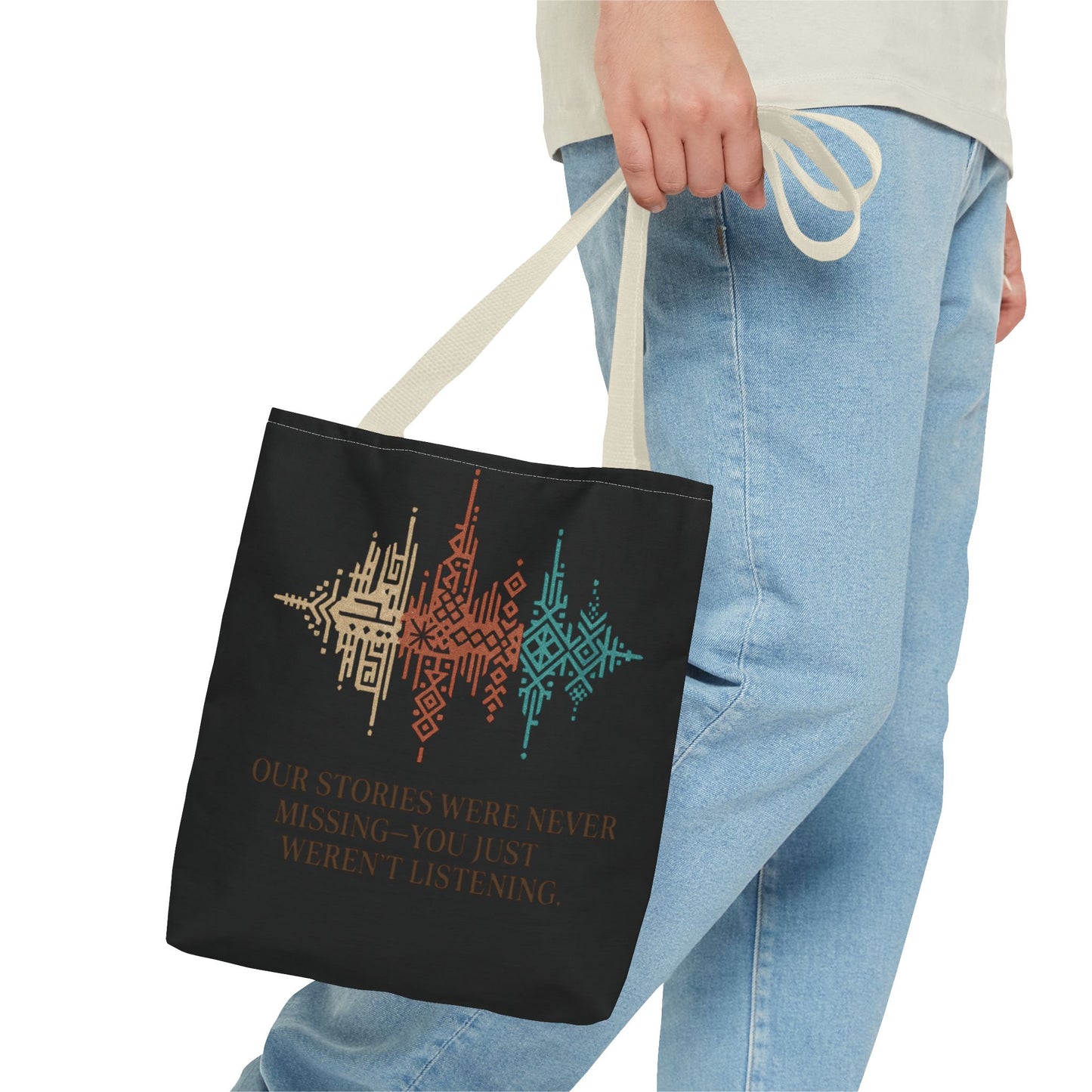 “Our Stories Were Never Missing” – Heritage Pattern Tote
