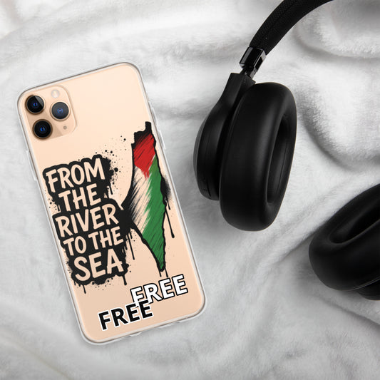 rom the River to the Sea | Transparent iPhone® Case | Palestine Protest Case | Activist Phone Cover