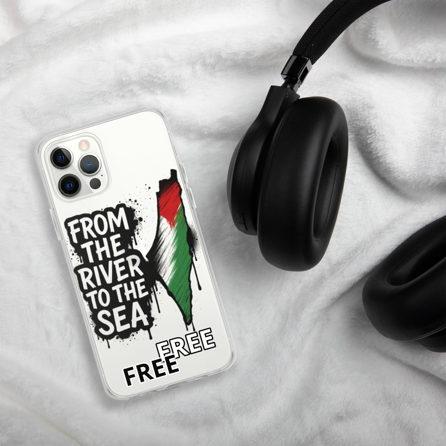 rom the River to the Sea | Transparent iPhone® Case | Palestine Protest Case | Activist Phone Cover