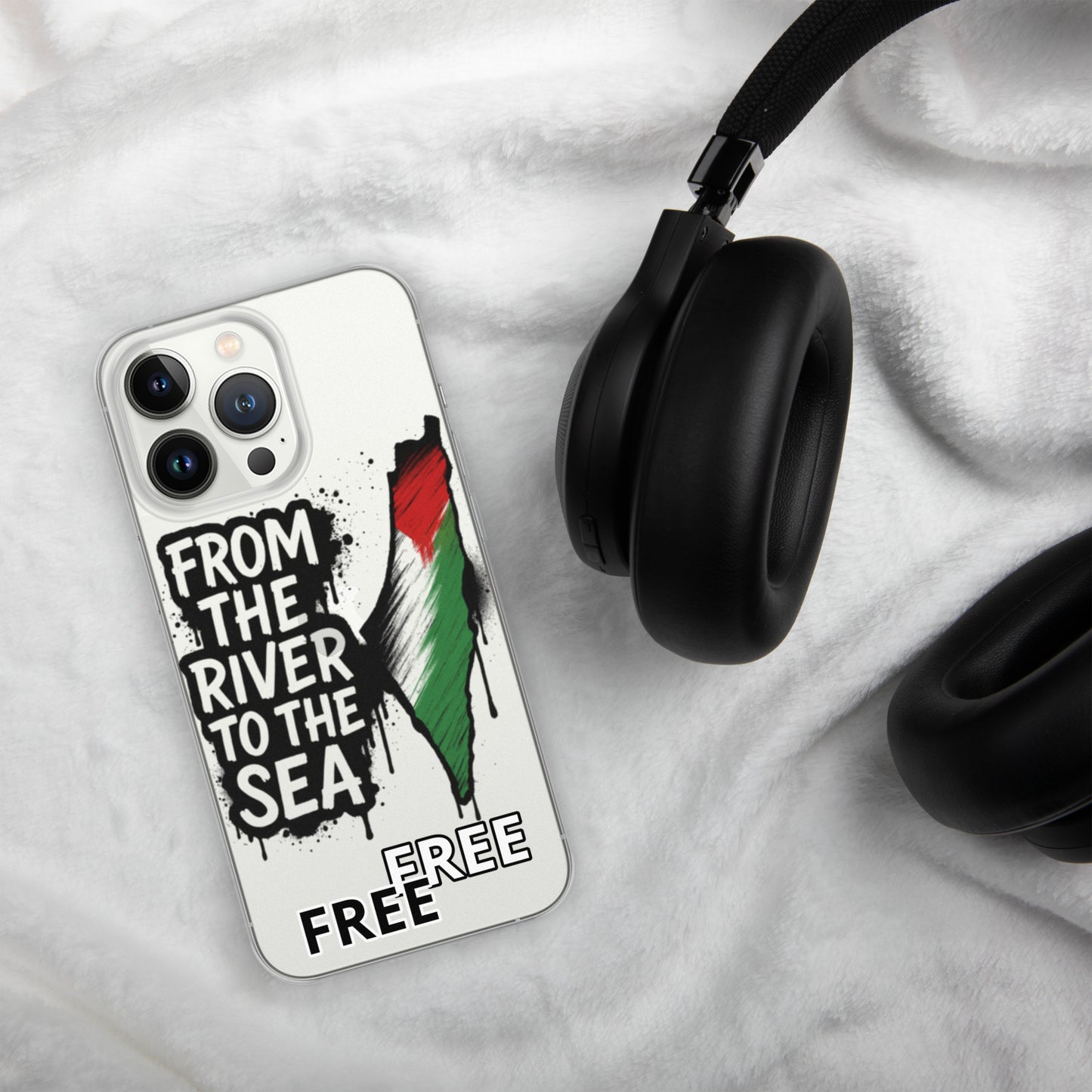 rom the River to the Sea | Transparent iPhone® Case | Palestine Protest Case | Activist Phone Cover