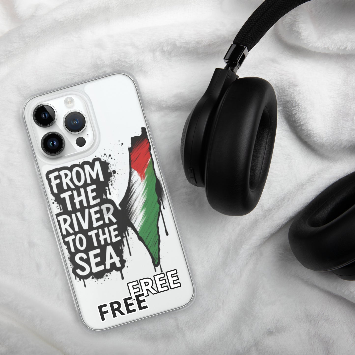rom the River to the Sea | Transparent iPhone® Case | Palestine Protest Case | Activist Phone Cover