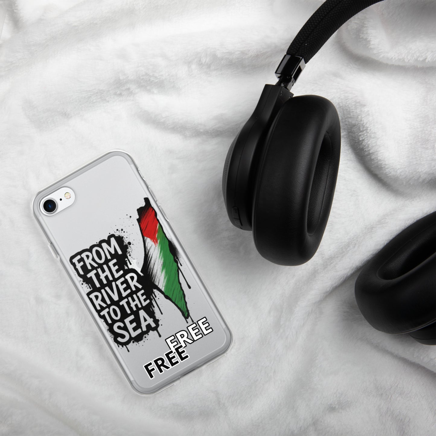 rom the River to the Sea | Transparent iPhone® Case | Palestine Protest Case | Activist Phone Cover